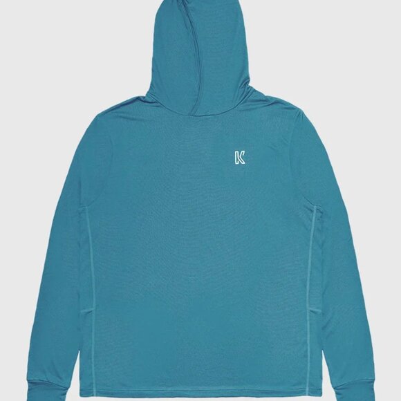 Koup Teal Performance Base Layer Long Sleeve Hoodie - Picture 1 of 3